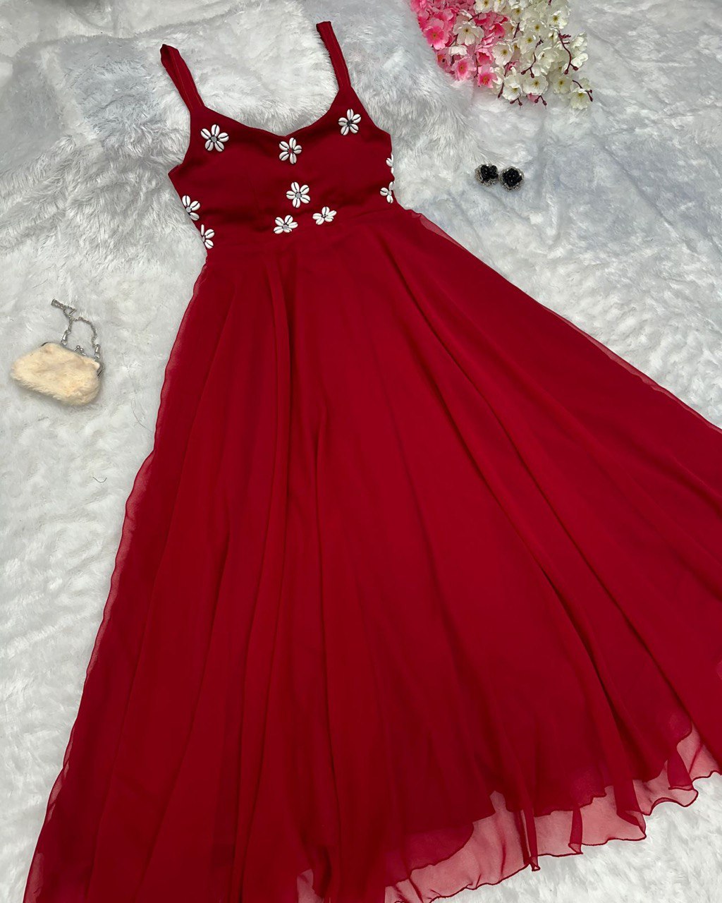 Red Celebrate Navratri in Style with Our Exclusive Anarkali Gown ClothsVilla Main image