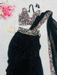 Load image into Gallery viewer, Black Discover Elegance with Our Ready-to-Wear Lehenga Style Saree ClothsVilla