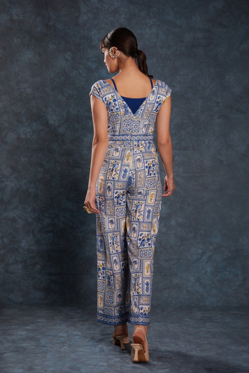 Navy Blue Chic Printed Linen Maxi Dress – Ready to Wear ClothsVilla
