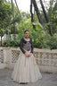 Designer Kora Cotton Lehenga with 12 Meter Flair & Leheriya Print Mirror Work Blouse ClothsVilla