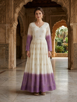 Crunchy Sequins Flared Gown ClothsVilla