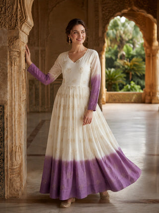 Crunchy Sequins Flared Gown ClothsVilla