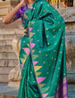 Load image into Gallery viewer, Pine Green Saree Mall Women's Banarasi Silk Blend Saree with Unstitched Blouse Piece ClothsVilla