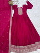 Load image into Gallery viewer, Pink Anarkali Gown with Dupatta ClothsVilla