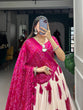 Load image into Gallery viewer, Pink Artistry in Silk Tussar Lehenga Choli with Bandhej Print &amp; Gotta Patti Accents