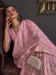 Load image into Gallery viewer, Pink Banarasi Silk Blend Saree with Bidri Work &amp; Zari Buta – Gold Accents &amp; Tassel Detailing ClothsVilla