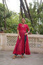 Pink Bandhani Print Kurti with Kutchi Patchwork Detailing ClothsVilla
