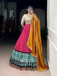 Load image into Gallery viewer, Pink Bandhej &amp; Ajrakh Printed Lehenga Choli Set ClothsVilla