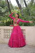 Load image into Gallery viewer, Pink Bandhej Print Faux Georgette Lehenga Choli Set with Gotta Patti &amp; Gamthi Embroidery – Stitched ClothsVilla