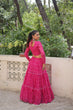 Load image into Gallery viewer, Pink Bandhej Print Faux Georgette Lehenga Choli Set with Gotta Patti &amp; Gamthi Embroidery – Stitched ClothsVilla