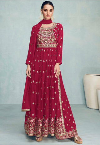 Pink Bollywood Suit Indian Kameez Salwar Party Pakistani party Ethnic Anarkali Gown gowns dresses for women's