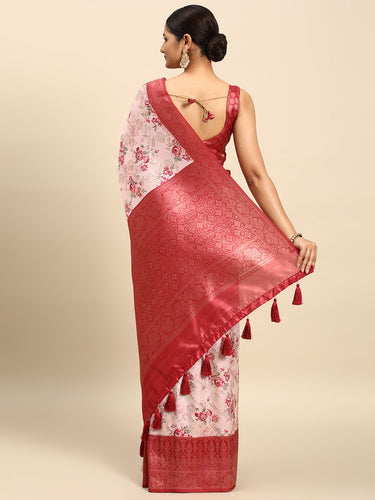 Pink Breathtaking Soft Silk Saree ClothsVilla