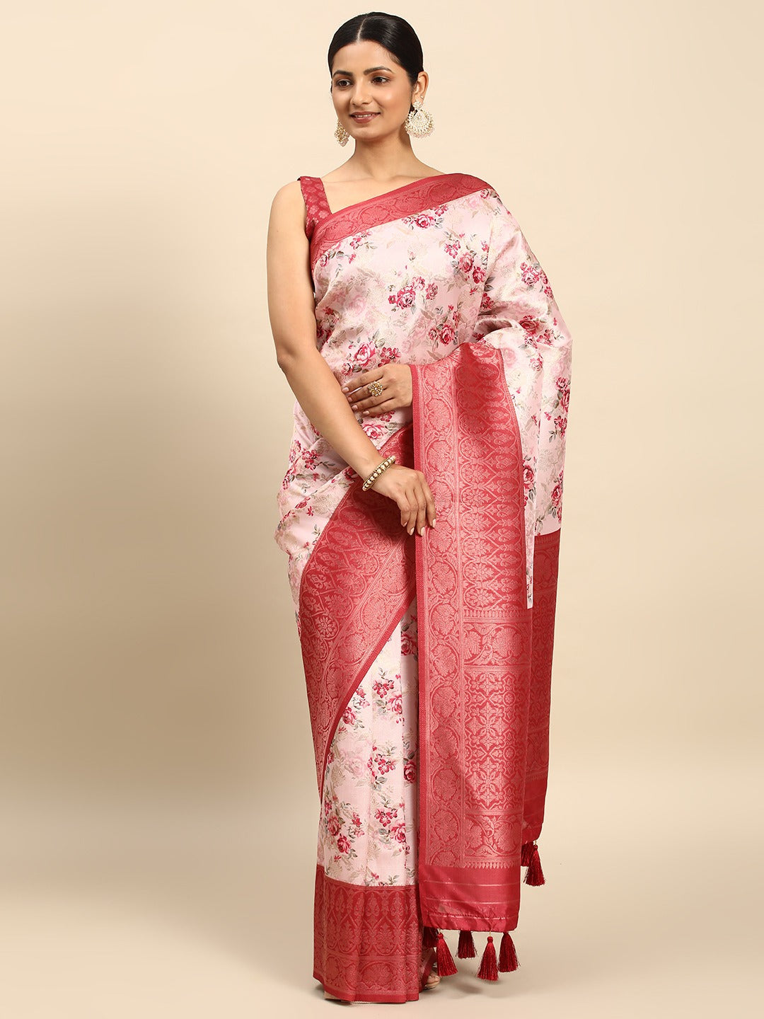 Pink Breathtaking Soft Silk Saree ClothsVilla
