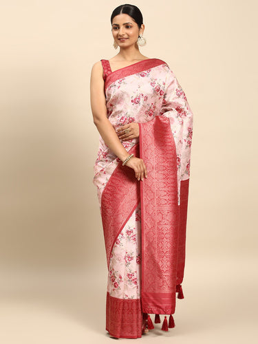 Pink Breathtaking Soft Silk Saree ClothsVilla