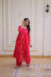 Load image into Gallery viewer, Pink Chanderi Kurti Pant Set Clothsvilla