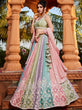 Load image into Gallery viewer, Pink Chiffon Sequinse embroidery Semi-Stitched Lehenga choli &amp; Dupatta ClothsVilla