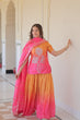 Load image into Gallery viewer, Pink Chinnon Print Kurti Set with Rich Beads Embroidery &amp; Tebby Silk Dupatta – 3-Piece Ethnic Wear for Women ClothsVilla