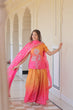 Load image into Gallery viewer, Pink Chinnon Print Kurti Set with Rich Beads Embroidery &amp; Tebby Silk Dupatta – 3-Piece Ethnic Wear for Women ClothsVilla