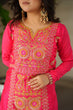 Load image into Gallery viewer, Pink Chinnon Silk Embroidered Top Pant Set ClothsVilla