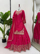 Load image into Gallery viewer, Pink Chinon Silk Lehenga Set with Sequin Work &amp; Lace Border Dupatta  Full-Stitched Traditional Wear ClothsVilla