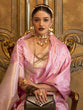 Load image into Gallery viewer, Pink Classic Banarasi Silk Blend Saree – Perfect for Weddings &amp; Festive Occasions ClothsVilla