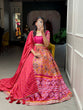 Load image into Gallery viewer, Pink Color Leheriya Patola Print Chinon Lehenga Choli Clothsvilla