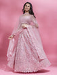Load image into Gallery viewer, Pink Color Net Sequins Work Semi-Stitched Lehenga ClothsVilla