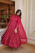 Load image into Gallery viewer, Pink Color Sequined Embroidered Gown with Dupatta Set ClothsVilla