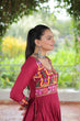 Load image into Gallery viewer, Pink Colour Navratri Special Rayon Kurti with Kutchi Gamthi Work – Adjustable Fit &amp; Full Sleeves ClothsVilla