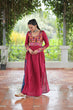 Load image into Gallery viewer, Pink Colour Navratri Special Rayon Kurti with Kutchi Gamthi Work – Adjustable Fit &amp; Full Sleeves ClothsVilla