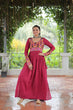 Load image into Gallery viewer, Pink Colour Navratri Special Rayon Kurti with Kutchi Gamthi Work – Adjustable Fit &amp; Full Sleeves ClothsVilla