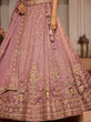 Load image into Gallery viewer, Pink colour Tissue Sequinse embroidery Semi-Stitched Lehenga choli &amp; Dupatta ClothsVilla