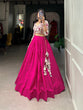 Load image into Gallery viewer, Pink Cotton Lehenga Co-Ord Set with Shibori Print Blouse ClothsVilla
