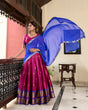 Load image into Gallery viewer, Pink Cotton Silk Paithani Weaving Lehenga Set – A Timeless Cultural Elegance