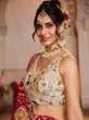 Load image into Gallery viewer, Pink Cream colour Tissue Sequinse embroidery Semi-Stitched Lehenga choli &amp; Dupatta ClothsVilla