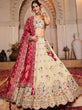 Load image into Gallery viewer, Pink Cream colour Tissue Sequinse embroidery Semi-Stitched Lehenga choli &amp; Dupatta ClothsVilla
