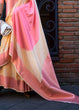 Load image into Gallery viewer, Pink &amp; Cream Regal Banarasi Soft Silk Saree with Intricate Timeless Design &amp; Blouse Piece ClothsVilla