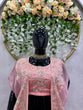 Load image into Gallery viewer, Pink Designer Chinon Semi-Stitched Lehenga Set with Elegant Tabby Organza Shrug ClothsVilla