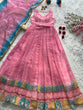 Load image into Gallery viewer, Pink Designer Digital Printed Organza Anarkali Gown with Dupatta ClothsVilla