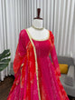 Load image into Gallery viewer, Pink Designer Faux Georgette Digital Print Anarkali Set with Dupatta ClothsVilla