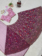 Load image into Gallery viewer, Pink Designer Faux Georgette Semi-Stitched Lehenga Choli Set with Sequin Embroidery &amp; Fancy Latkan Work ClothsVilla