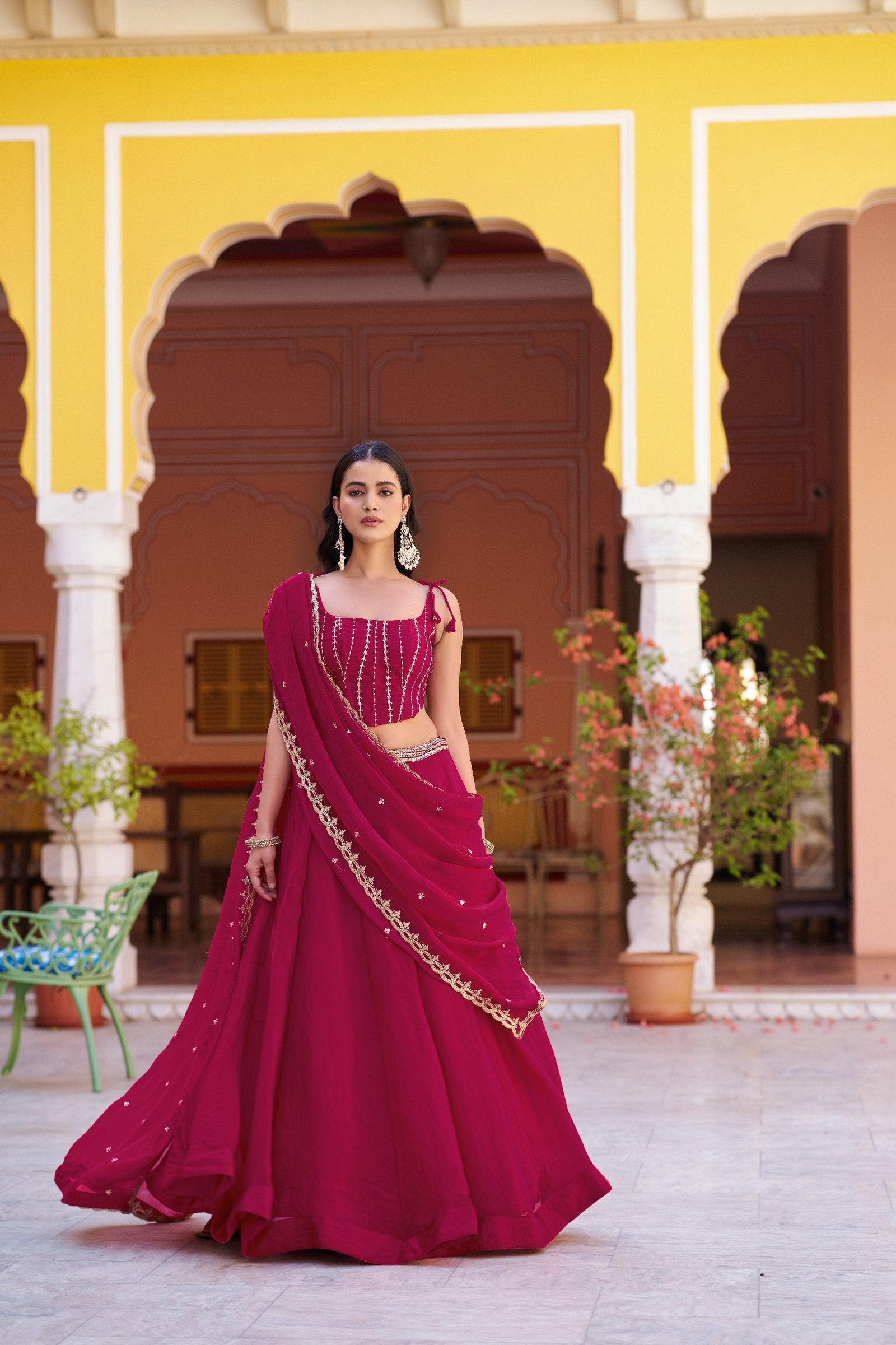 Pink Designer Fendi Sequins Lehenga Choli ClothsVilla