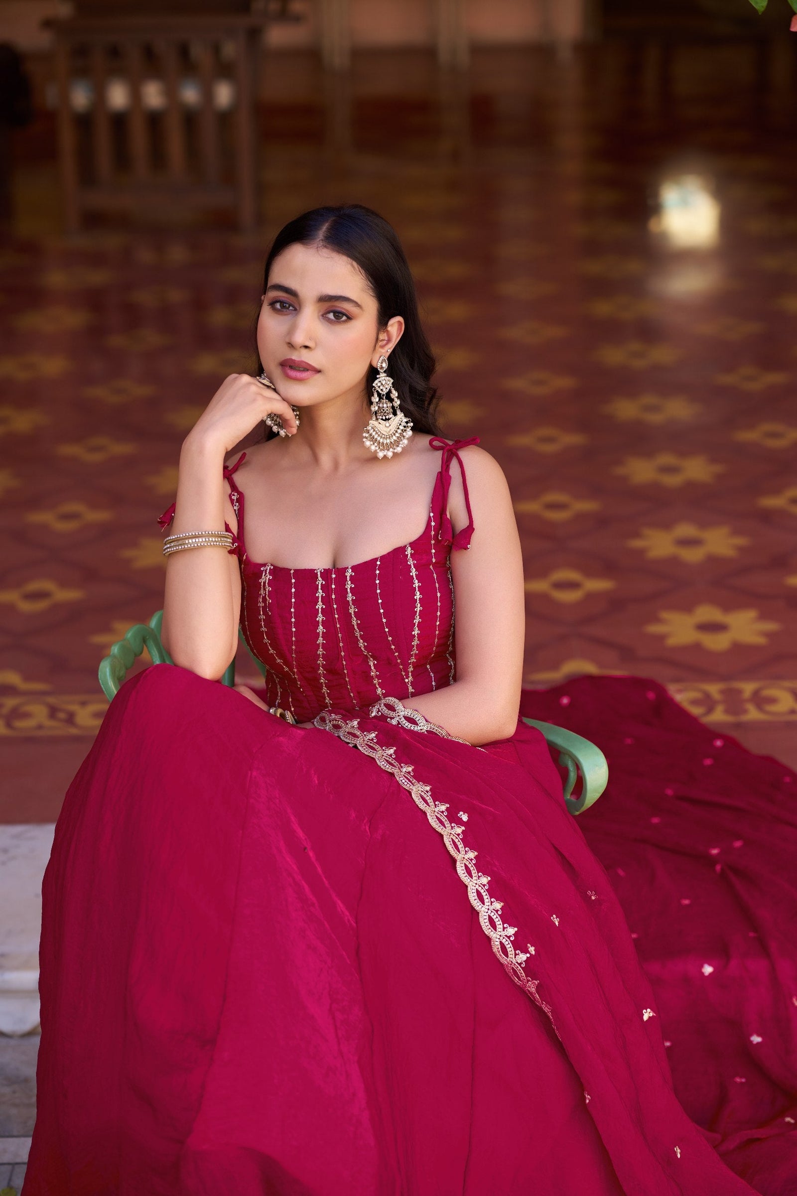 Pink Designer Fendi Sequins Lehenga Choli ClothsVilla