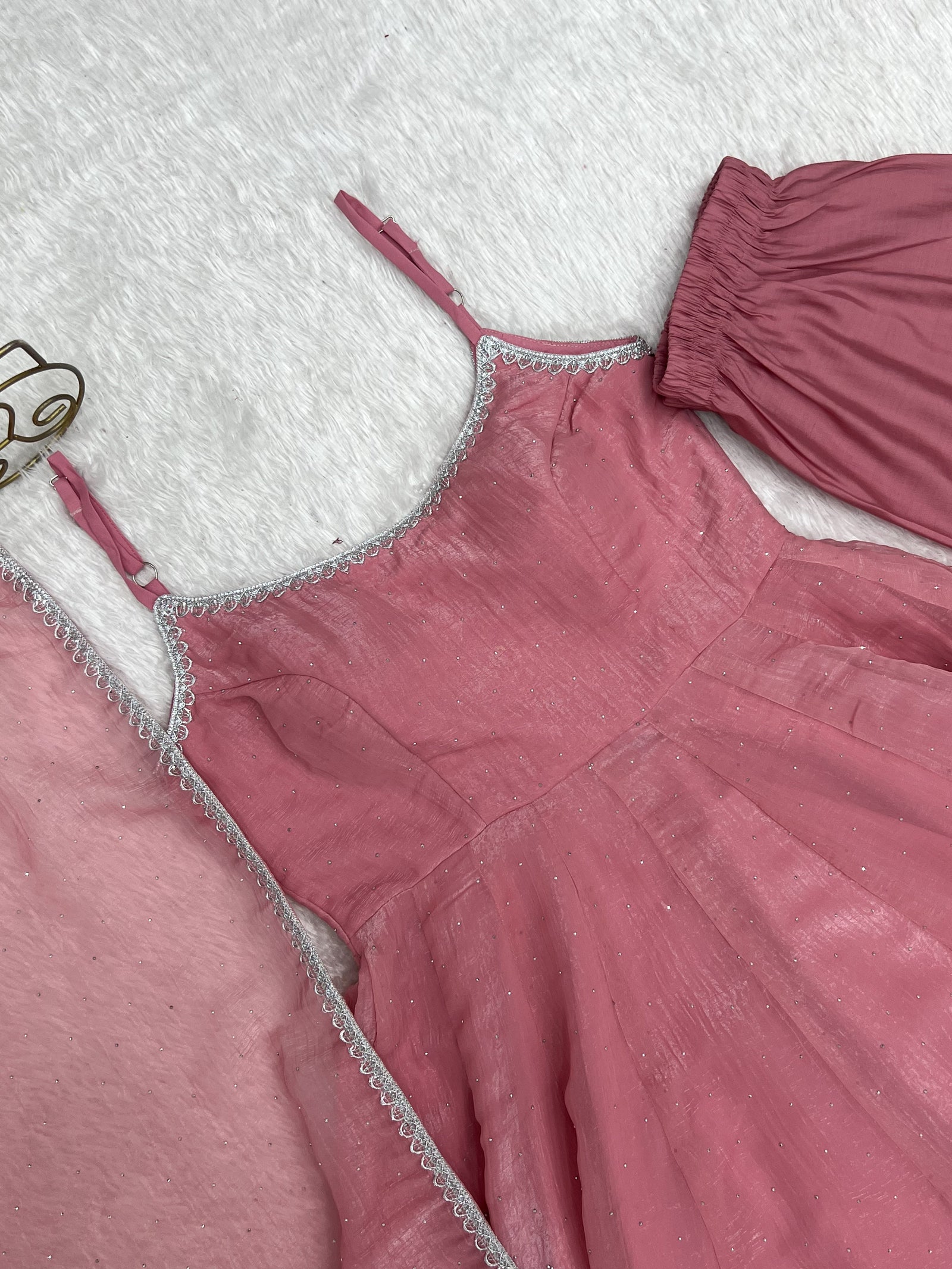Pink Designer Flared Anarkali Suit ClothsVilla
