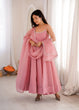 Load image into Gallery viewer, Pink Designer Flared Anarkali Suit ClothsVilla