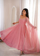 Load image into Gallery viewer, Pink Designer Flared Anarkali Suit ClothsVilla