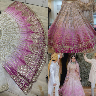 Pink Designer Kiara Advani Styled Wedding Lehenga Choli with Heavy Sequin Work ClothsVilla