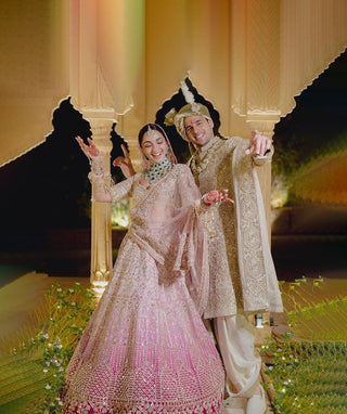 Pink Designer Kiara Advani Styled Wedding Lehenga Choli with Heavy Sequin Work ClothsVilla