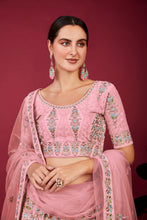Load image into Gallery viewer, Captivating Pink Designer Lehenga Choli Set - Embroidered Elegance ClothsVilla