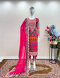 Load image into Gallery viewer, Pink Designer Party Wear Look Trending Printed Top, Dupatta &amp; Dhoti Set Clothsvilla